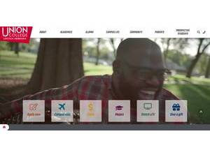 Union Adventist University's official website homepage screenshot