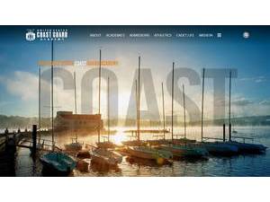 United States Coast Guard Academy's official website homepage screenshot