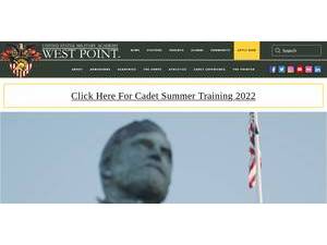 United States Military Academy's official website homepage screenshot