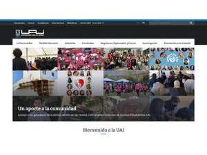 Universidad Adolfo Ibañez's official website homepage screenshot