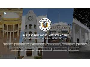 Universidad Agraria del Ecuador's official website homepage screenshot