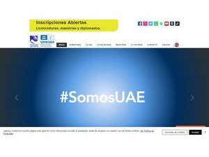 Universidad Albert Einstein, Mexico's official website homepage screenshot