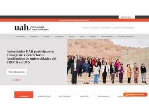 Universidad Alberto Hurtado's official website homepage screenshot