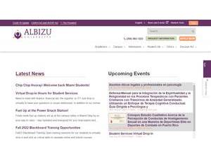 Universidad Albizu's official website homepage screenshot