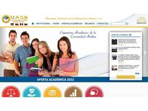 Universidad Andina Simón Bolivar's official website homepage screenshot