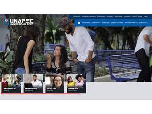 Universidad APEC's official website homepage screenshot