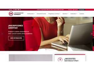 Universidad Argentina John F. Kennedy's official website homepage screenshot