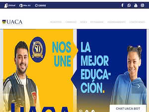 Universidad Autónoma de Centro América's official website homepage screenshot