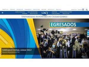 Universidad Autónoma de Ciudad Juárez's official website homepage screenshot
