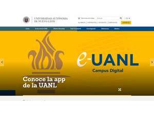 Universidad Autónoma de Nuevo León's official website homepage screenshot
