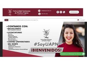 Universidad Autónoma de Piedras Negras's official website homepage screenshot