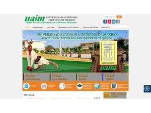 Universidad Autónoma Intercultural de Sinaloa's official website homepage screenshot