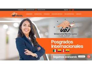 Universidad Benito Juarez's official website homepage screenshot