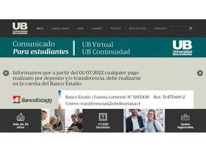 Universidad Bolivariana's official website homepage screenshot