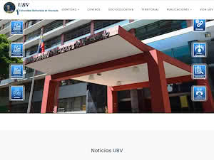 Universidad Bolivariana de Venezuela's official website homepage screenshot