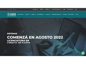 Universidad CAECE's official website homepage screenshot