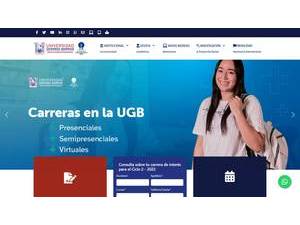 Universidad Capitán General Gerardo Barrios's official website homepage screenshot
