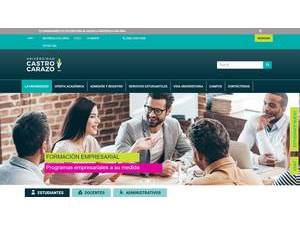 Universidad Castro Carazo's official website homepage screenshot