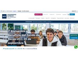 Universidad Católica de Córdoba's official website homepage screenshot