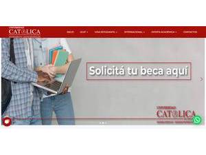 Universidad Católica de Costa Rica's official website homepage screenshot