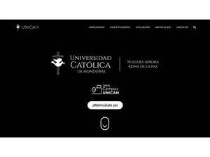 Universidad Catolica de Honduras's official website homepage screenshot