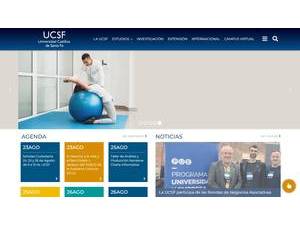 Universidad Católica de Santa Fe's official website homepage screenshot
