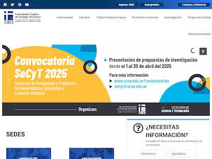Universidad Católica de Santiago del Estero's official website homepage screenshot
