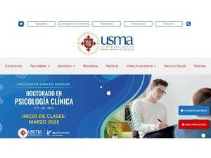 Universidad Católica Santa María La Antigua's official website homepage screenshot