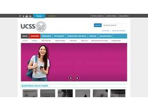 Universidad Católica Sedes Sapientiae's official website homepage screenshot