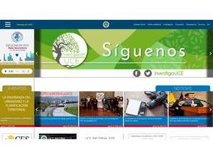 Universidad Central del Ecuador's official website homepage screenshot