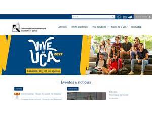 Universidad Centroamericana José Simeón Cañas's official website homepage screenshot