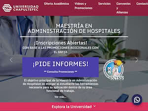 Universidad Chapultepéc A.C.'s official website homepage screenshot