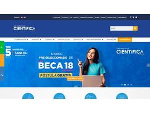 Universidad Cientifica del Sur's official website homepage screenshot