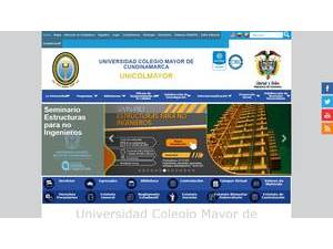 Universidad Colegio Mayor de Cundinamarca's official website homepage screenshot