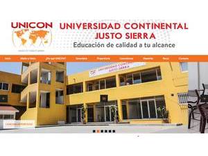 Universidad Continental Justo Sierra's official website homepage screenshot