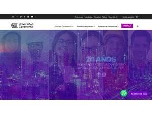 Universidad Continental's official website homepage screenshot