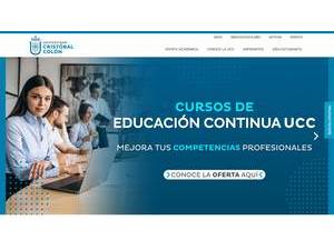 Universidad Cristóbal Colón's official website homepage screenshot