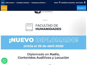 Universidad Da Vinci de Guatemala's official website homepage screenshot