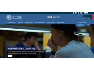 Universidad de Almería's official website homepage screenshot