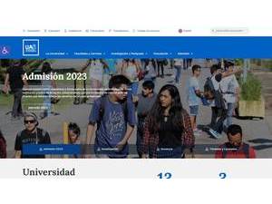 Universidad de Antofagasta's official website homepage screenshot