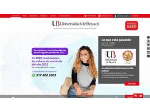 Universidad de Boyacá's official website homepage screenshot