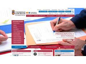 Universidad de Burgos's official website homepage screenshot