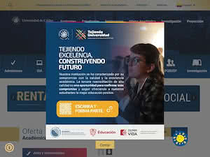 Universidad de Caldas's official website homepage screenshot