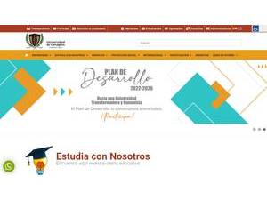 Universidad de Cartagena's official website homepage screenshot