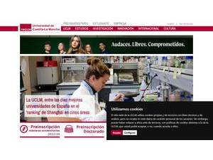 Universidad de Castilla-La Mancha's official website homepage screenshot