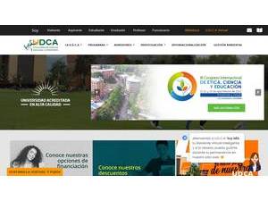 Universidad de Ciencias Aplicadas y Ambientales's official website homepage screenshot