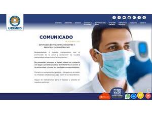 Universidad de Ciencias Médicas, Costa Rica's official website homepage screenshot