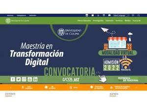 Universidad de Colima's official website homepage screenshot