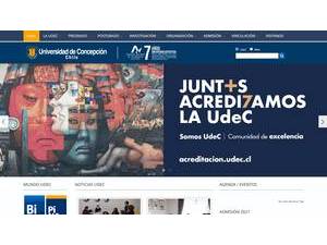 Universidad de Concepción's official website homepage screenshot