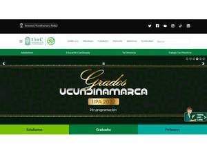 Universidad de Cundinamarca's official website homepage screenshot